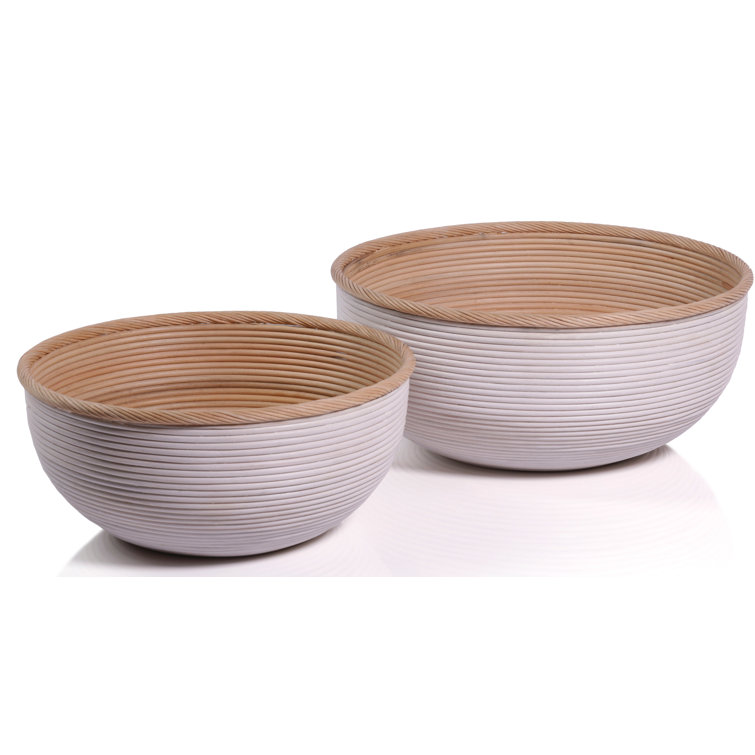 Dakota Fields SantaAna Rattan Decorative Bowl Set of 2 Wayfair